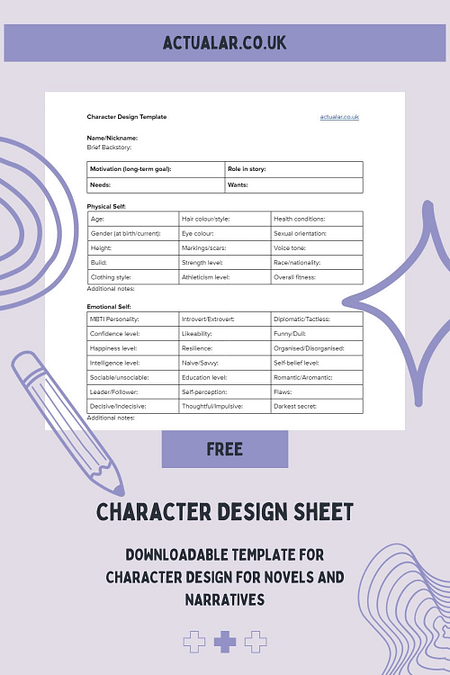 Character design sheet pin image