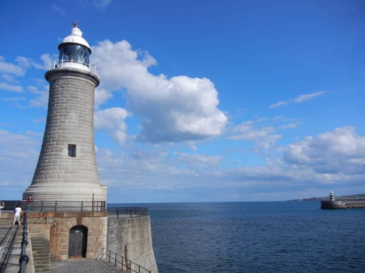 Image shows Tynemouth lighthouses