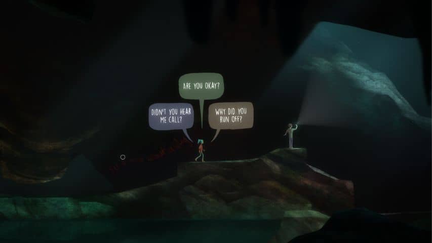 Indie games for creative writers a screenshot from Oxenfree