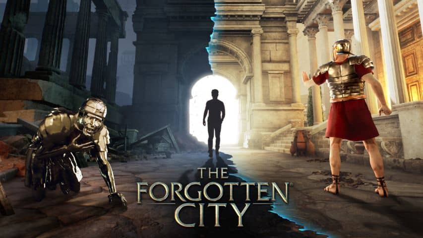 The key art from The Forgotten City game