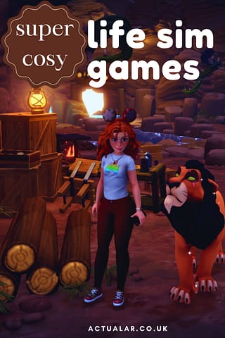 super cosy life sim games image shows an image of Disney Dreamlight Valley